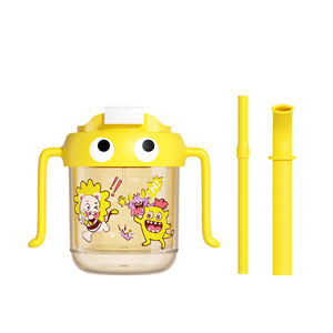 BPA-Free ถ้วยสแตนเลสสตีลหุ้มฉนวน300มล. สำหรับเด็กขวดน้ำเก็บความร้อนระบบการไหลลายสัตว์เครื่องดื่ม - Product Image 1