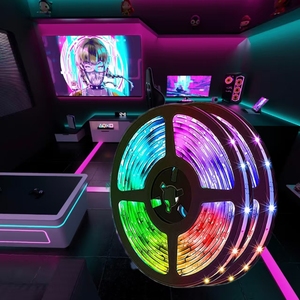Usb thông minh <span class=keywords><strong>LED</strong></span> <span class=keywords><strong>Strip</strong></span> Lights RGB 5050 âm nhạc âm thanh Sync cho máy tính chơi game phòng trang trí nội thất <span class=keywords><strong>LED</strong></span> <span class=keywords><strong>Strip</strong></span> ánh sáng - Product Image 1