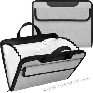13 túi accordion tập tin tổ chức ẩn Xử lý mở rộng tập tin thư mục Xách Tay Vải tài liệu tổ chức tài liệu Pouch - Product Image 2