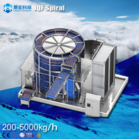 Congélateur rapide IQF industriel à spirale, meilleur prix en Chine, pour fruits de mer, crevettes, poissons, à moins de 20 000 dollars, JHKINGCOLD, directement de l'usine
