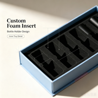 Caja de Embalaje Magnética de Lujo para Lápiz Labial, Caja Cosmética de Cartón Rígido con Logotipo Personalizado e Inserto de Espuma Protectora