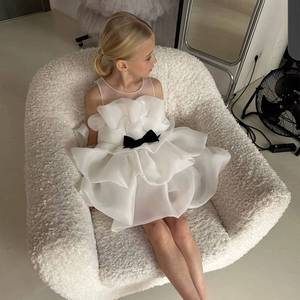 Robe de princesse à volants superposés pour filles, idéale pour récital de piano, défilé, fête d'anniversaire, spectacle sur scène, tenue élégante - Product Image 2