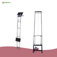 6m 7m 8m 9m Mobile Électrique En Alliage D'aluminium PV Panneau Solaire Ascenseur Palan Échelle De Piste Pour La Construction D'entrepôt