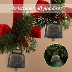 Campanas Vaqueras Metálicas Retro al por Mayor con Sonido Nítido, Logotipo Personalizable Imprimible, Campanas <span class=keywords><strong>de</strong></span> Bronce para Decoraciones Navideñas y Accesorios para Mascotas - Product Image 5