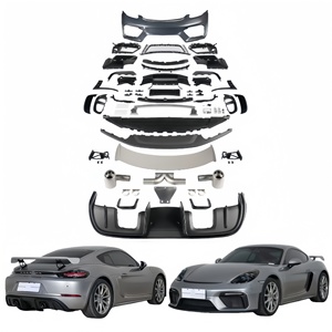 Für 718 Style Front Stoßstangen Karosserie Kits Spoiler PP Material für 2017-2023 718 982 Cayman Boxster <span class=keywords><strong>Car</strong></span> Grille - Product Image 1