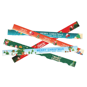 Événement promotionnel Bracelet d'identification en vinyle personnalisé Code à barres jetable Code QR <span class=keywords><strong>Série</strong></span> Numéro Blanc Billet imprimable Entrée Visiteur - Product Image 5