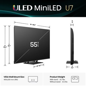 Téléviseur de jeu phare Hisense 75U75QG MiniLED 4K Google TV 2025 de 55/65/75/85 pouces pour Home Cinéma et Salon (Amérique du Nord) - Product Image 6