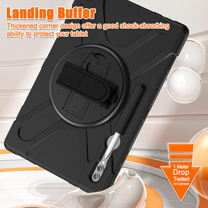 Nhiệm vụ nặng nề chống sốc trường hợp với dây đeo tay chân đế dây đeo vai cho <span class=keywords><strong>Samsung</strong></span> Galaxy Tab S9 siêu 14.6 2023 x910/x916b/x918u - Product Image 4