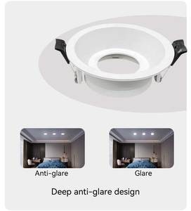โครงอะลูมิเนียมสำหรับไฟดาวน์ไลท์ LED GU10 GU5.3 ขนาด 75 มม. แบบฝัง สำหรับติดตั้งไฟสปอตไลท์ IP20 สำหรับบ้านและสำนักงาน - Product Image 4