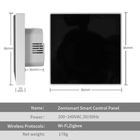 Zemismart Tuya Smart Home Panneau de commande à écran tactile multifonctionnel 4 scènes intelligentes de contrôle central Appareils intelligents Zigbee