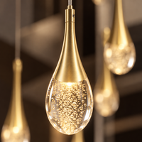 Lustres en spirale extra longs, lustre goutte de pluie en cristal à bulles pour le hall d'escalier