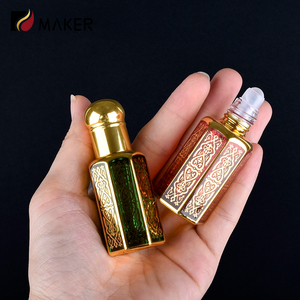 3ml 6ml 12ml Rỗng Arab vàng tinh dầu nước hoa con lăn quả Arabian <span class=keywords><strong>attar</strong></span> Oud xạ hương bát giác Arabic kính cuộn trên chai - Product Image 2