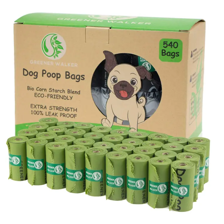 Wholesale Private Label Eco Friendly Friendly Rated Disposable Cornstarch Biodegradable Dog Poop Bag