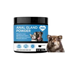 Pet Supplements Dogs Anal Gland And Digestion Support Powder Treats With Pumpkin Enzymes Probiotics Fiber