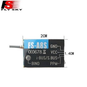 Flysky FS-A8S V2 2.4GHz 8CH Mini Coreless Plastic Receiver PPM I-<b>BUS</b> SBUS Output for FS-i6 FS-i6S Transmitter FPV Racing System - Product Image 2