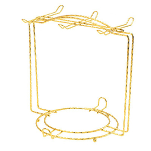 Soporte <span class=keywords><strong>de</strong></span> exhibición <span class=keywords><strong>de</strong></span> acero inoxidable para <span class=keywords><strong>platos</strong></span>, tazas y platillos <span class=keywords><strong>de</strong></span> cocina, organizador con 6 ganchos para café y té - Product Image 3