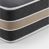 Matelas Compressé Double Joy Slumber King Size 25cm Pliant à Ressorts Ensachés Hybride Latex Naturel Tissu Tricoté Respirant