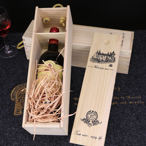 Caja de Madera para Vino de Tamaño Personalizado, con Logotipo Personalizado, Ecológica, para Botellas de Vino Individuales o Dobles, Paquete de Regalo Empresarial o Festivo - Product Image 2