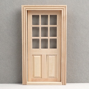 <span class=keywords><strong>Maison</strong></span> miniature en <span class=keywords><strong>bois</strong></span> de style européen pour chambre d'enfant, modèle de porte rectangulaire à peindre soi-même - Product Image 2