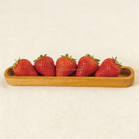 Candélabre en bois artisanal, bol à bougie, porte-encens, plateau multifonctionnel de forme ovale pour la décoration de la maison, Pâques, Noël