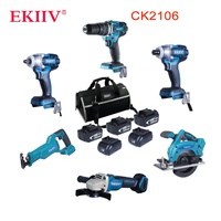 EKIIV Kit d'outils électriques au lithium pour meuleuse d'angle professionnelle rechargeable Offre Spéciale sans fil