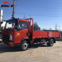 Camion de fret d'occasion 4x2 4x4 HOWO 100 CV, capacité de charge 3, 5, 8, 10 tonnes, camionnette légère à ridelles latérales, mini-camion, camionnette légère