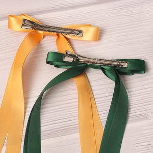 Couleur unie Polyester Arc Canard <span class=keywords><strong>Bec</strong></span> Clip Ruban Princesse Queue De Cheval Longue Streamer Doux Fille <span class=keywords><strong>Pince</strong></span> <span class=keywords><strong>À</strong></span> Cheveux - Product Image 2