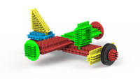 Juego de 200 Bloques de Construcción Creativos en Cubeta, Juguete Educativo de Construcción para Niños (3+ años)