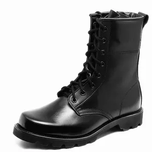 Yüksek kalite siyah yüksek ayakkabı kaymaz anti-delinme inşaat erkekler için iş ayakkabısı yürüyüş güvenlik botları ayakkabı