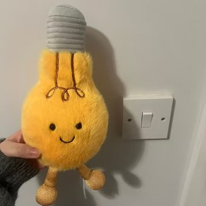 Peluche Kawaii <span class=keywords><strong>Smiley</strong></span> Ampoule Lumineuse du Royaume-Uni, Douce et Moelleuse, Idée Cadeau Créatif pour Garçons, Filles et Tous les Âges - Product Image 5