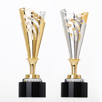 Trophée de football personnalisé en métal 3D sur mesure, vente en gros d'usine, coupe de récompense sportive