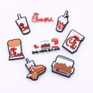 2022 New Design Chick fil a Potato Chips Fried Chicken Party Christmas Gifts for Clog Shoes Chlucky shoe chs