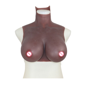 Prótesis de Seno de Silicona Realista de Hombre a Mujer, Pechera Marrón para Cosplayers y Drag Queens, Moldeadora Corporal - Product Image 2