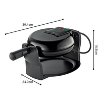 Gaufrier électrique mini antiadhésif 220V, machine à gaufres rotative à retournement domestique, modèle 22878