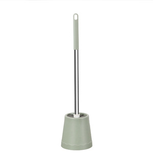 Toilet <b>Brush</b> With Holder Long Handle Stainless Steel Rust Resistant <b>Round</b> Design For Bathroom Cleaning - Product Image 4