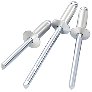 Rivets aveugles à extrémité ouverte avec grandes pattes et têtes bombées, rivets en acier inoxydable, composants essentiels pour une fixation sécurisée - Product Image 1