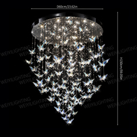 Lustre moderne de luxe en acier inoxydable avec cristaux LED, grand luminaire suspendu pour plafond haut, lampe suspendue pour villa, escalier