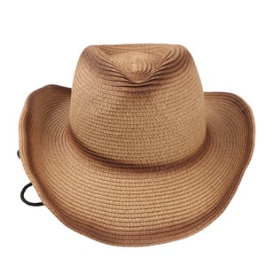 Cowboy <b>Hat</b> <b>Straw</b> Wide Brim Adjustable Unisex Outdoor Spring Summer Fashion Sun Protection <b>Hat</b> - Product Image 5