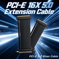 Câble Riser PCIe 5.0 X16 à 6 couches pour carte graphique Gen5, fil d'extension 12V 36W avec âme en cuivre TPE, blindage EMI, montage vertical de GPU