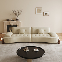 Neues Chinesisches Wohnzimmer-Kombinationssofa aus Stoff, Nordeuropäisches Eschenholz-Rattan-Sofa, Massivholz-Sofa