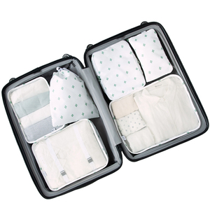 Organiseurs de <span class=keywords><strong>voyage</strong></span> pour la <span class=keywords><strong>famille</strong></span>, 6 cubes de rangement pour valise, organiseur de bagages avec sac à chaussures/trousse de toilette/sac à linge - Product Image 6