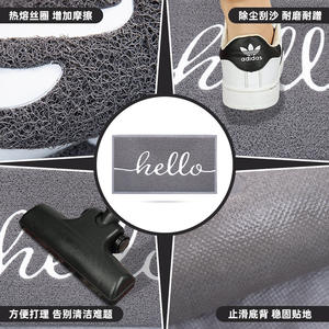 พรมเช็ดเท้าแบบวงกลม ผ้าไหมสีเทา รูปทรงสี่เหลี่ยมผืนผ้า พีวีซี สำหรับใช้ภายในบ้าน กันลื่น ทำความสะอาดง่าย พรมปูพื้นทางเข้าบ้าน ลายทันสมัย ชิ้นเดียว - Product Image 4