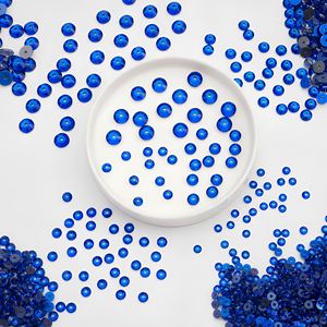 YAXI Perline di Strass a Forma di Diamante con Foro Centrale, in Resina Epossidica Zaffiro da 6mm, da Cucire, per Creazione di Abiti e Forniture di Gioielli - Product Image 4