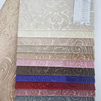 Tissu en velours italien gaufré 3D de style européen, 100 % polyester, tricoté, motif teint, pour textile de maison, ameublement et rideaux, 280 GSM