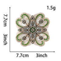 Patchs de vêtements personnalisés en stock, style chinois tendance, broderie en maille, Hanfu Qipao, patchs en tissu DIY, bordure en organza