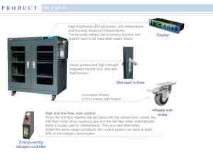 450L 1%-60% RH高効率省エネ窒素キャビネット、エレクトロニクス/医療/新エネルギー/半導体に適しています - Product Image 5