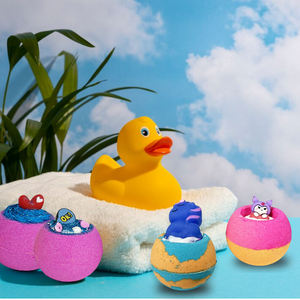 Vente en gros de mousse riche biologique bulle colorée cadeau de spa bain végan fait à la main bombes de bain pétillantes naturelles et relaxantes pour les tout-petits - Product Image 4