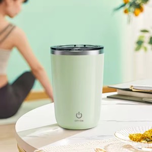 Wholesale 450ml Custom Rechargeable USB Wireless Charging Magnetic Mixing Coffee Mug Double Wall Auto Self Stirring - Product Image 2