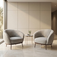 Fauteuil d'appoint moderne et durable en velours blanc, fauteuil de loisirs rembourré pour salon, appartement, hôtel, salle de séjour