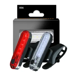 Super Terang Lampu Belakang Sepeda USB Isi Ulang 4 Modals Tahan Air Sepeda Gunung Bersepeda Malam Keselamatan Peringatan Lampu LED Mini